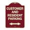 Signmission Reserved Parking Customer and Visitor Parking Heavy-Gauge Aluminum Sign, 24" x 18", BU-1824-23054 A-DES-BU-1824-23054 - alternate 1